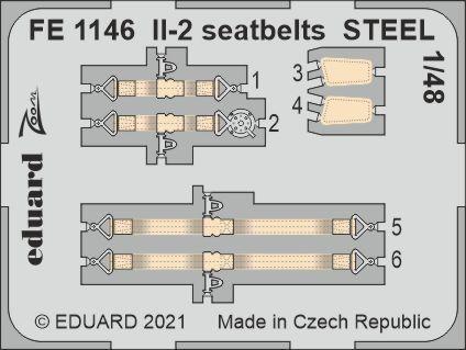 EDFE1146 Eduard 1/48 IL-2 seatbelts STEEL Photo etched parts Eduard
