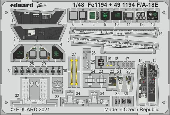 EDFE1194 Eduard 1/48 F/A-18E Zoom set Eduard