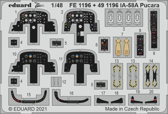 EDFE1196 Eduard 1/48 IA-58A Pucara Zoom set Eduard