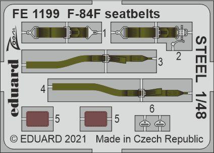 EDFE1199 Eduard 1/48 F-84F seatbelts STEEL Zoom set Eduard