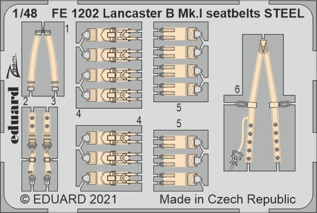 EDFE1202 Eduard 1/48 Lancaster B Mk.I seatbelts STEEL Zoom set Eduard