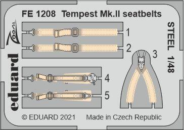 EDFE1208 Eduard 1/48 Tempest Mk.II seatbelts STEEL Zoom set Eduard