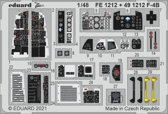 EDFE1212 Eduard 1/48 F-4B Photo etched parts Eduard