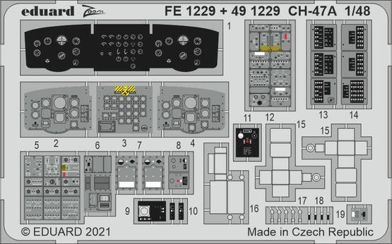 EDFE1229 Eduard 1/48 CH-47A (Hobby Boss) Photo-Etched Parts Eduard