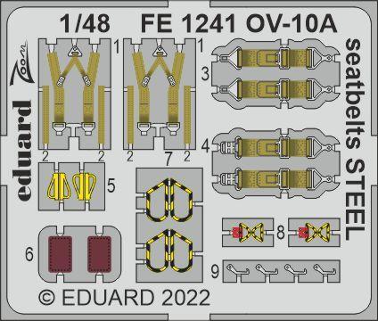 EDFE1241 Eduard 1/48 OV-10A seatbelts Steel Zoom set for ICM [FE1241] Eduard