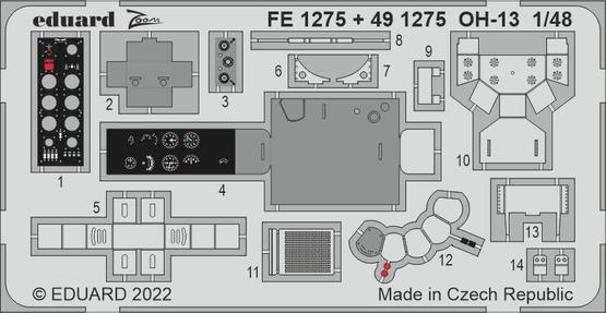 EDFE1275 Eduard 1/48 OH-13 (Italeri) Zoom set [FE1275] Eduard
