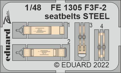 EDFE1305 Eduard 1/48 F3F-2 seatbelts STEEL Zoom set [FE1305] Eduard