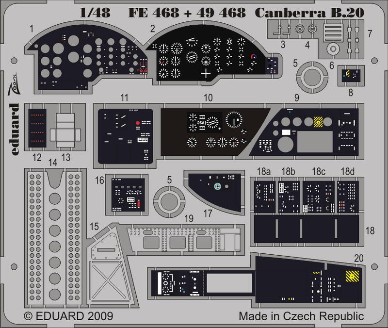 EDFE468 Eduard 1/48 English Electric Canberra B.20 S.A. Eduard