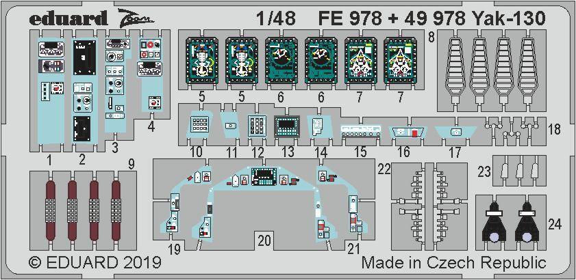 EDFE978 Eduard 1/48 Yak-130 Zoom Set (Zvezda) Eduard