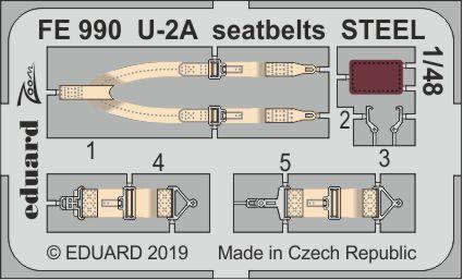 EDFE990 Eduard 1/48 U-2A seatbelts STEEL Zoom Set (AFV Club) Eduard