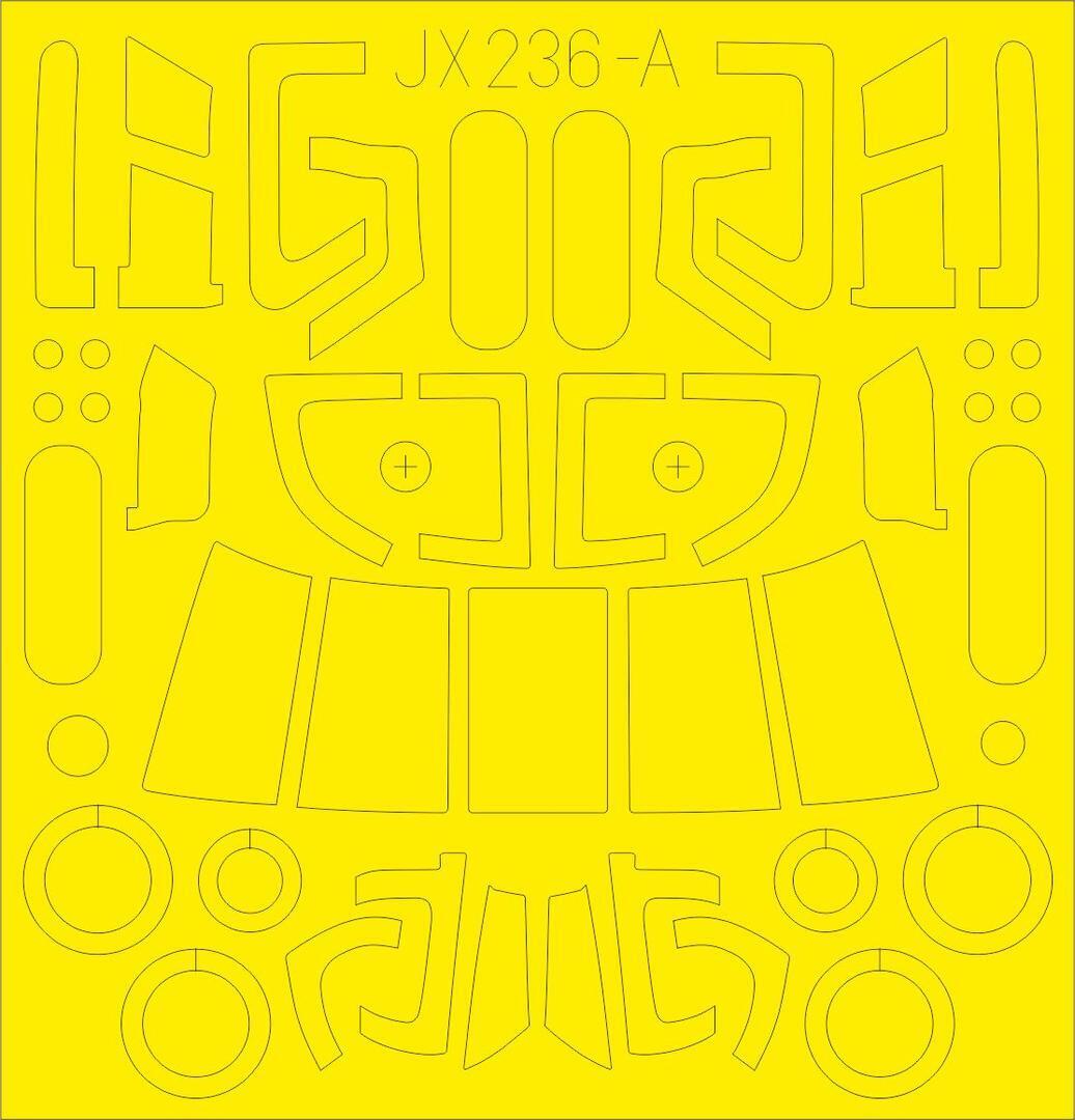 EDJX236 Eduard 1/35 MH-60L TFace Mask Set (Kitty Hawk) Eduard