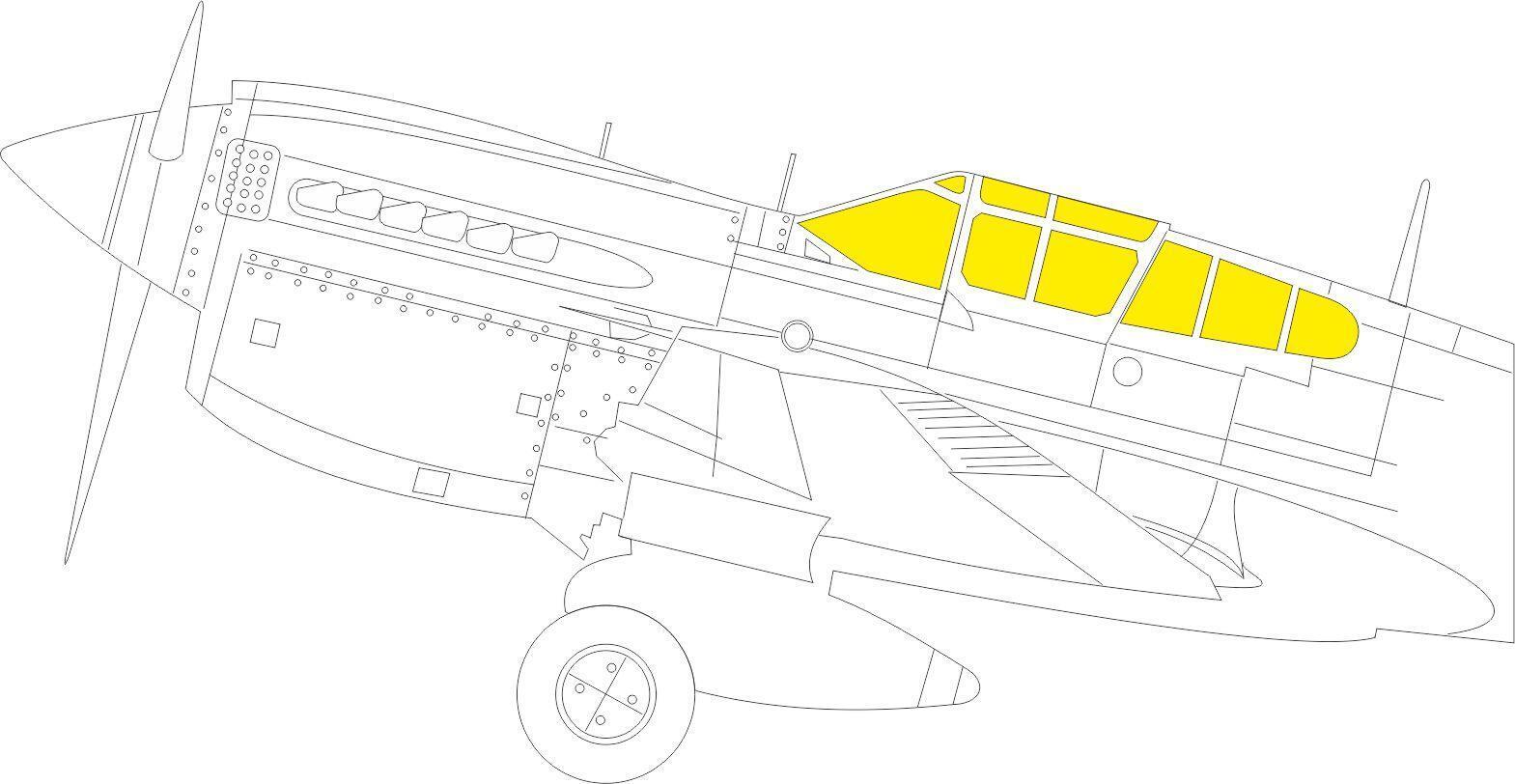 EDJX275 Eduard 1/32 P-40M Mask Eduard
