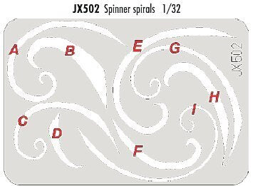 EDJX502 Eduard 1/32 Spinner spirals Masking sheet Eduard