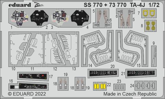 EDSS770 Eduard 1/72 TA-4J Photo etched parts [SS770] Eduard
