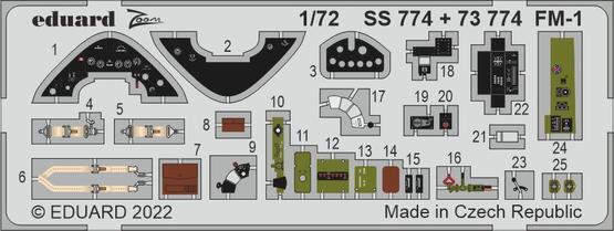 EDSS774 Eduard 1/72 FM-1 Photo etched parts [SS774] Eduard