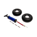 EFL-1350 E-Flite Inflatable 5inch Tundra Tire and Beadlock Wheel Set with Pump E-FLITE