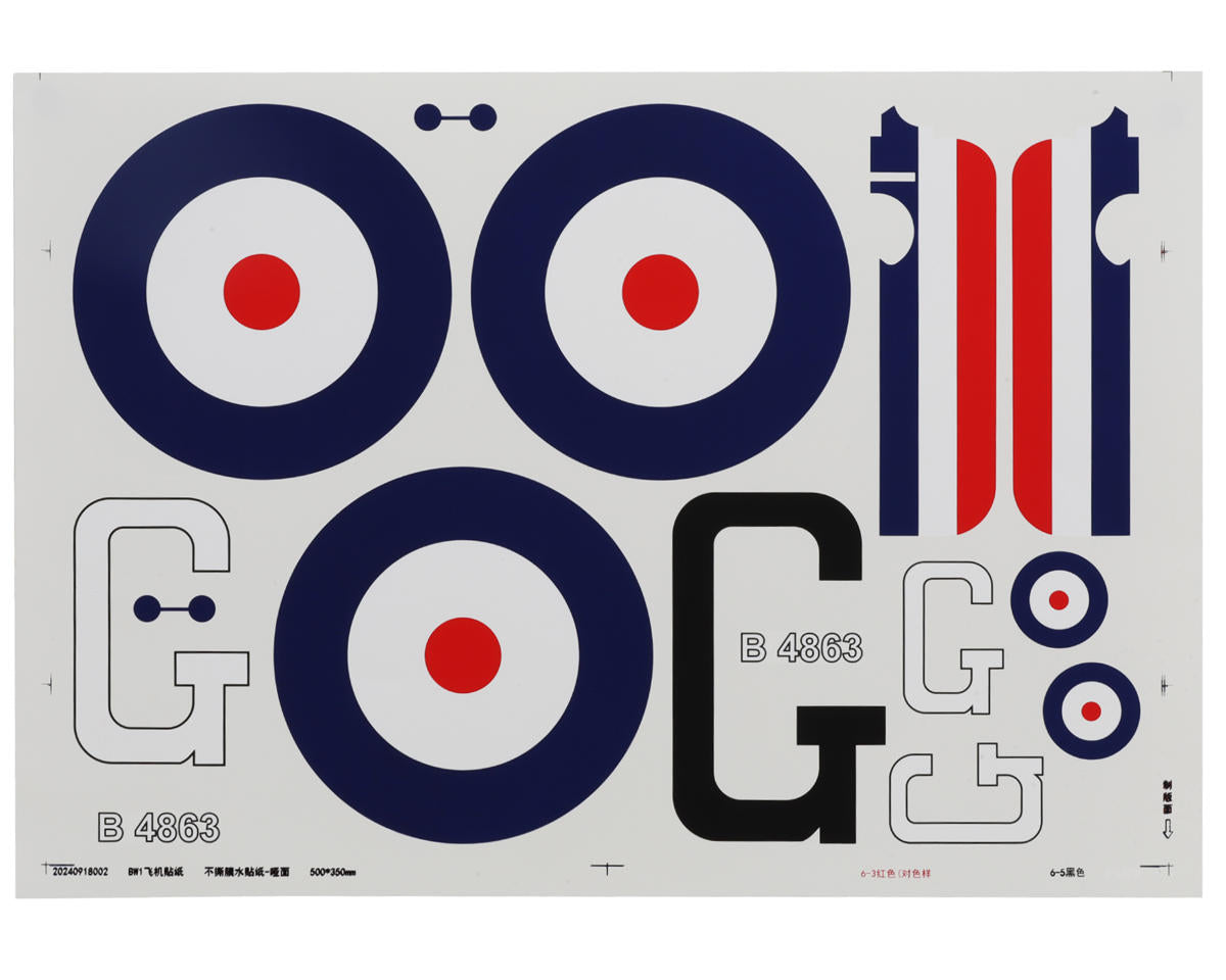 E-Flite Decal Sheet, SE5a EFL-2108