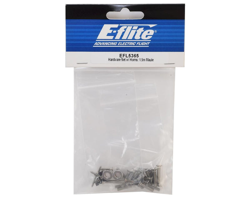 EFL5365 E-Flite Hardware Set with Horns, 1.5m Maule