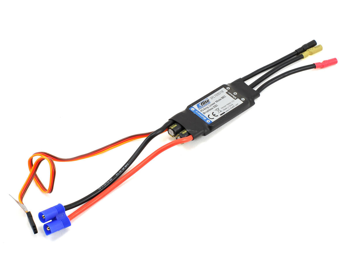 EFL725018 E-Flite 40A Brushless ESC, Fury EDF E-FLITE