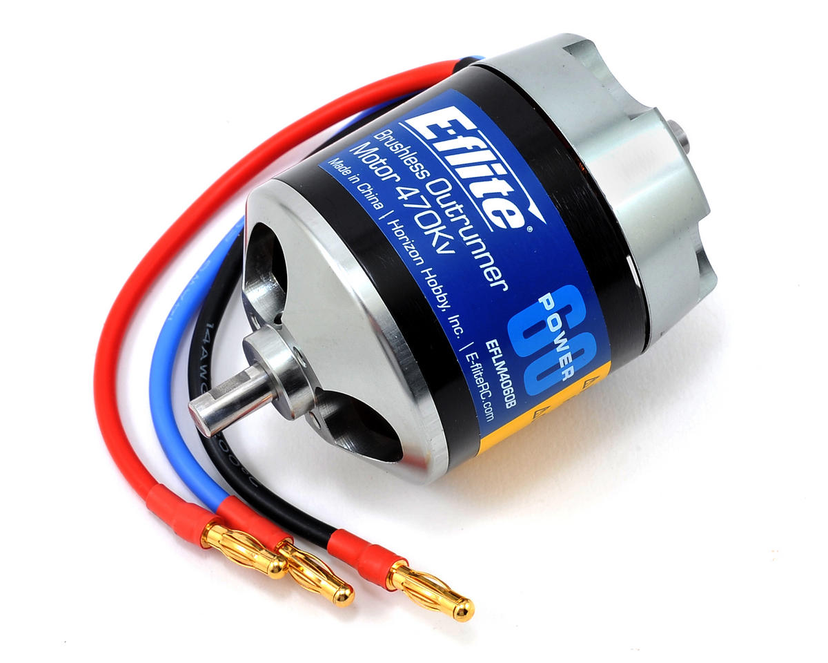 EFLM4060B E-Flite Power 60 Brushless Outrunner Motor 470 RPM/V E-FLITE
