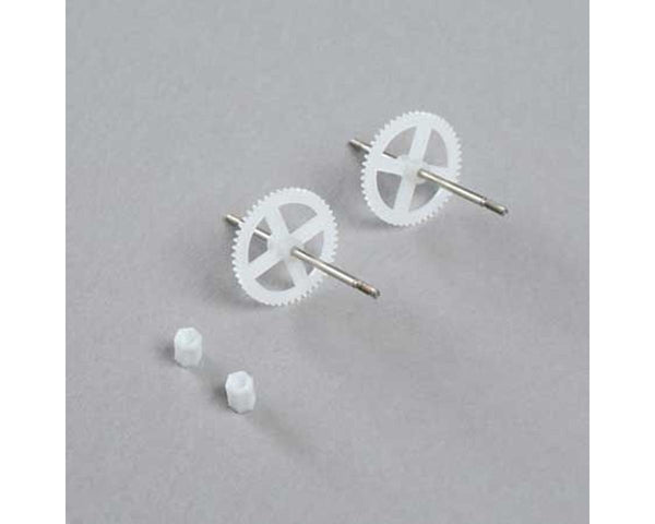 EFLU1327 E-Flite Prop Shaft with Gear, 2pcs, Night Vapor