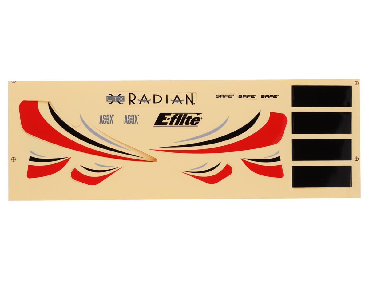 EFLU2904 E-Flite Red Decal Sheet, UMX Radian E-FLITE
