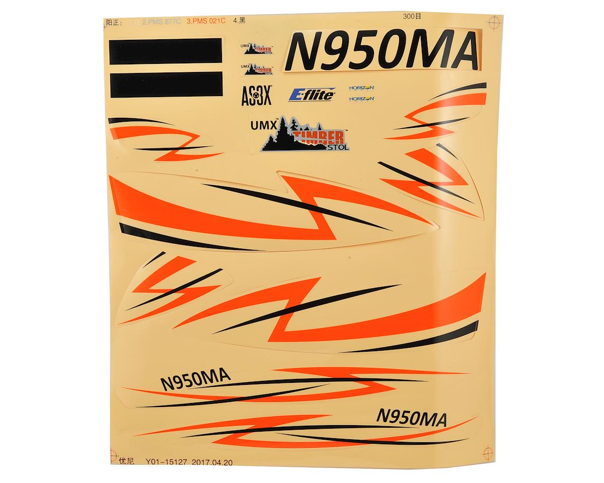 EFLU3957 E-Flite UMX Timber Decal Set E-FLITE