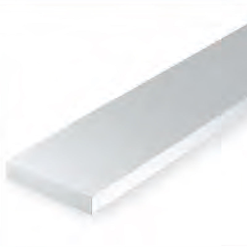 EVERGREEN 167 WHITE STYRENE STRIP .080 X .156 (PACK OF 8)