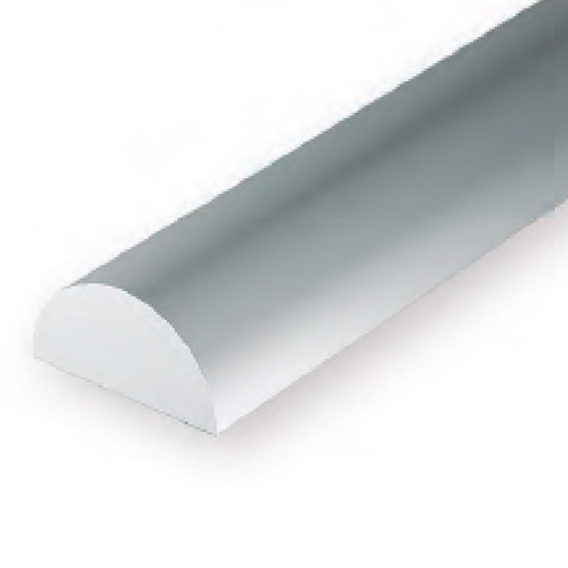 EVERGREEN 243 35CM PLASTIC HALF ROUND .100 (PACK OF 3) Evergreen