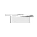 EVERGREEN 761 WHITE STYRENE T PROFILE  .035" (0.88mm) (4 PER PACK) Evergreen