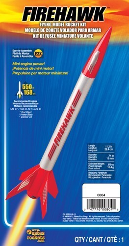 EST-0804 Estes Firehawk Beginner Model Rocket Kit (13mm Mini Engine) [804]