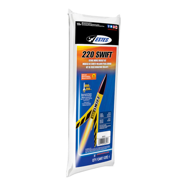 EST-0810 Estes 220 Swift Intermediate Model Rocket Kit (13mm Mini Engine) [810]