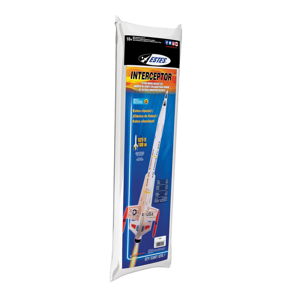 EST-1250 Estes Interceptor Expert Model Rocket Kit (18mm Standard Engine) Estes