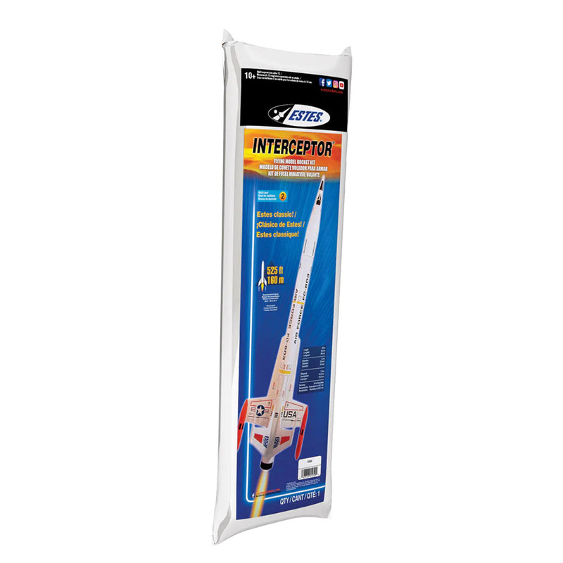 EST-1250 Estes Interceptor Expert Model Rocket Kit (18mm Standard Engine)