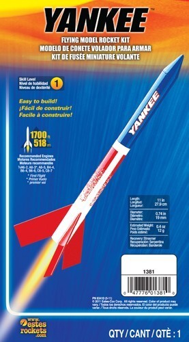 EST-1381 Estes Yankee Intermediate Model Rocket Kit (18mm Standard Engine)