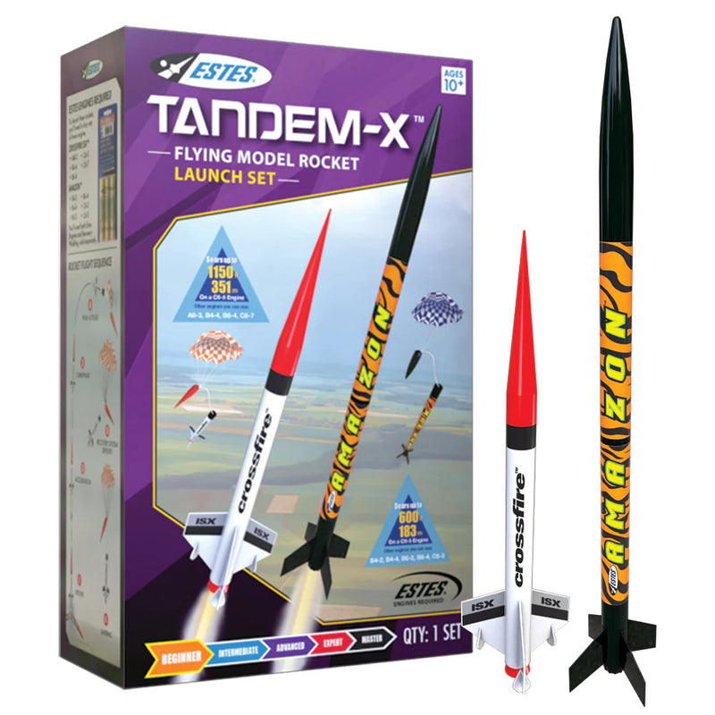 EST-1469X Estes Tandem-X (2 rockets) Intermediate Model Rocket Launch Set