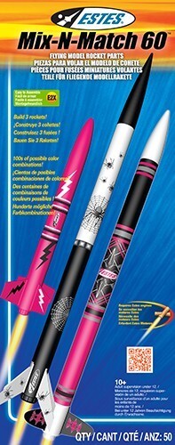 EST-2007 Estes Mix-N-Match 60 Rocket E2X (18mm Standard Engine)