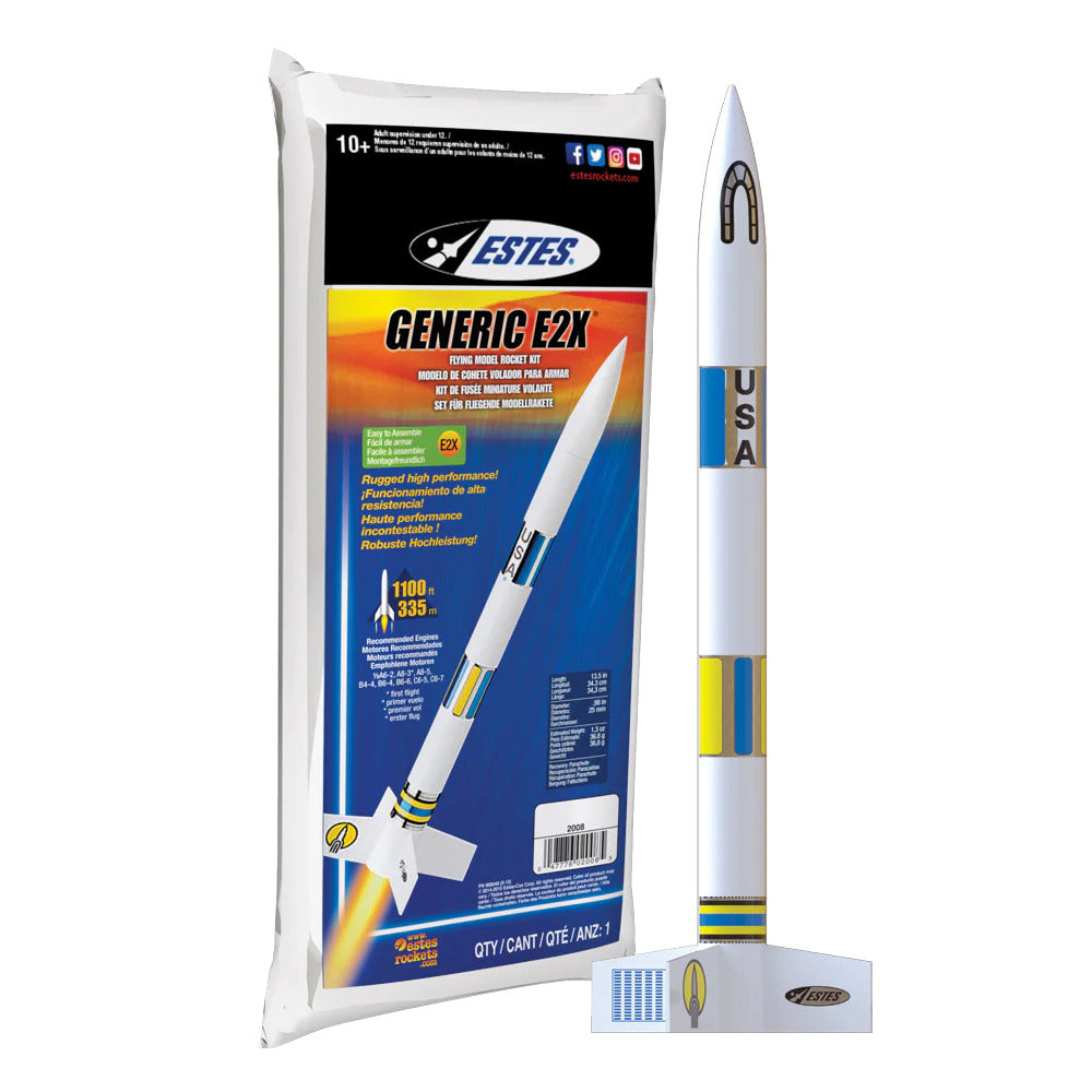 EST-2008 Estes Generic E2X Beginner Model Rocket Kit (18mm Standard Engine) [2008] Estes