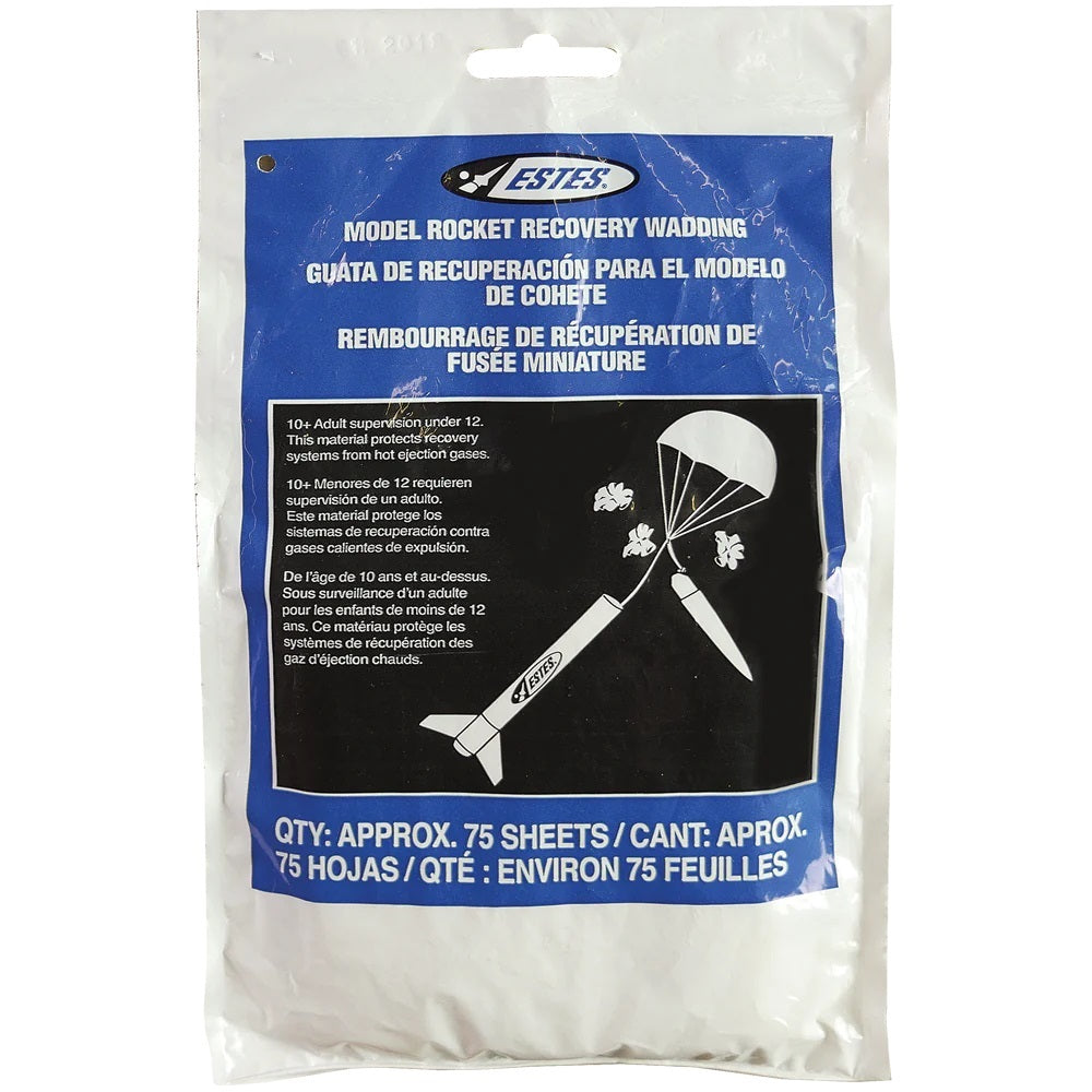 EST-2274 Estes Recovery Wadding (75 squares) Model Rocket Accessory [2274] Estes