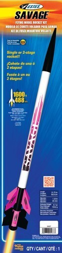 EST-2437 Estes Savage (2 Stage) Advanced Model Rocket Kit (18mm Standard Engine) Estes