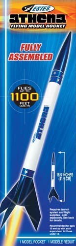 EST-2452 Estes Athena (2) Beginner Model Rocket Kit (18mm Standard Engine) [2452] Estes