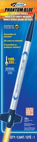 EST-2483 Estes Phantom Blue (2) Beginner Model Rocket Kit (18mm Standard Engine) [2483]