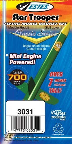 EST-3031 Estes Star Trooper Intermediate Model Rocket Kit (13mm Mini Engine) Estes