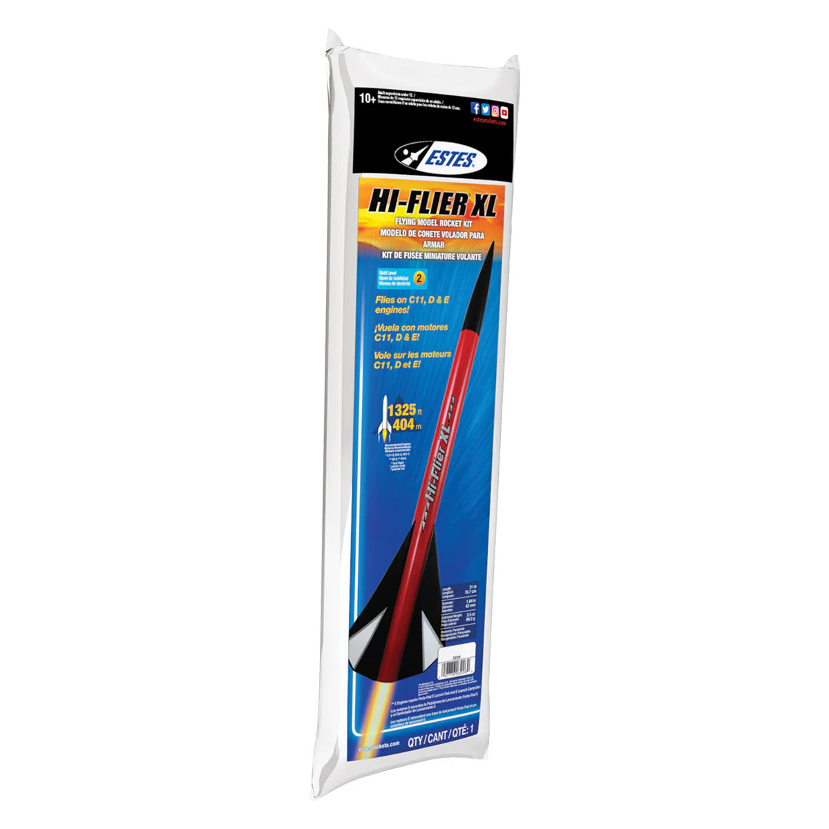 EST-3226 Estes Hi-Flier XL Advanced Model Rocket Kit (24mm Engine) [3226] Estes
