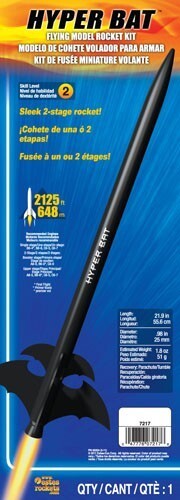 EST-7217 Estes Hyper Bat (2 stage) Advanced Model Rocket Kit (18mm Standard Engine)