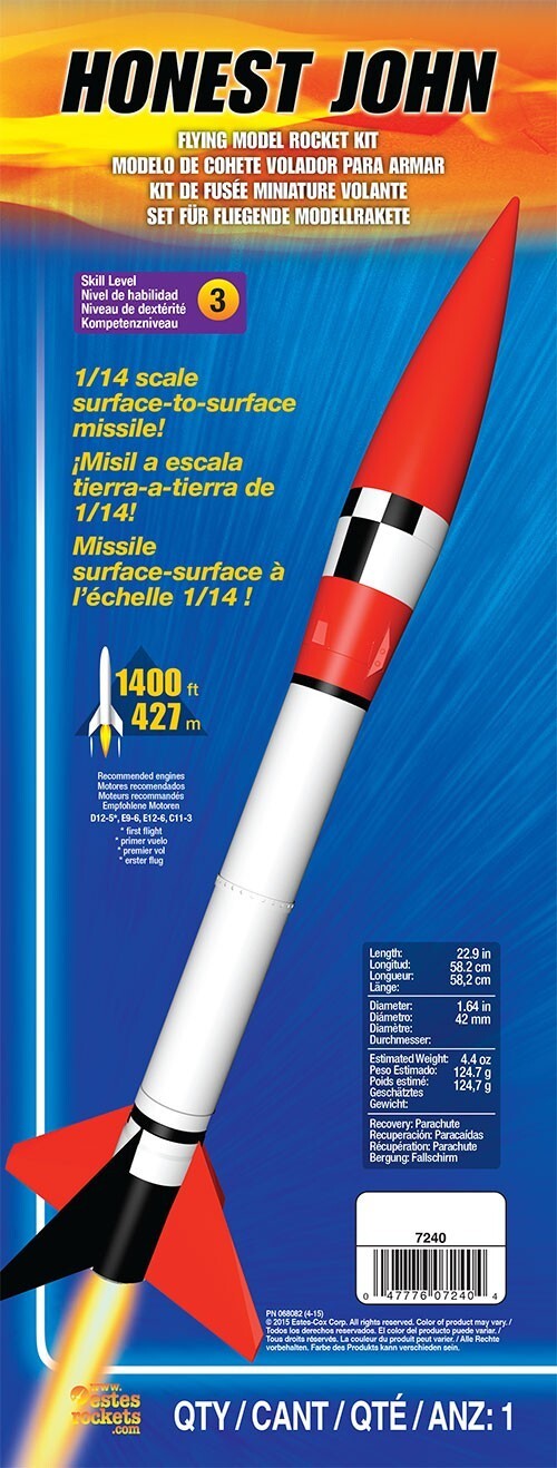 EST-7240 Estes Honest John (scale) Advanced Model Rocket Kit (24mm Engine) Estes