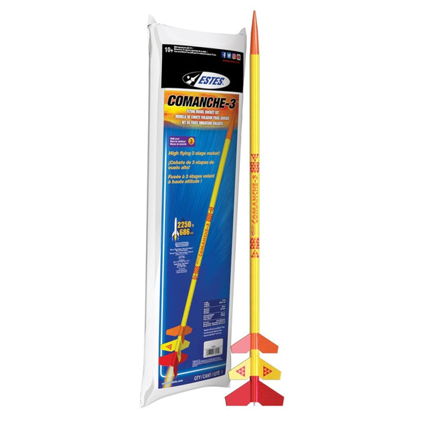 EST-7245 Estes Comanche-3 Expert Model Rocket Kit (18mm Standard Engine)