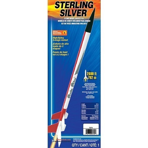 EST-7275 Estes Sterling Silver Advanced Model Rocket Kit (18mm Standard Engine)