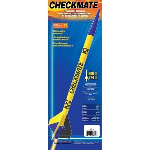 EST-7276 Estes Checkmate (2 stage) Model Rocket Kit (13mm Mini Engine)