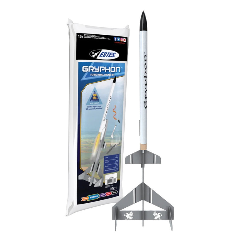 EST-7280 Estes Gryphon Boost Glider Model Rocket Kit (13mm Mini Engine)